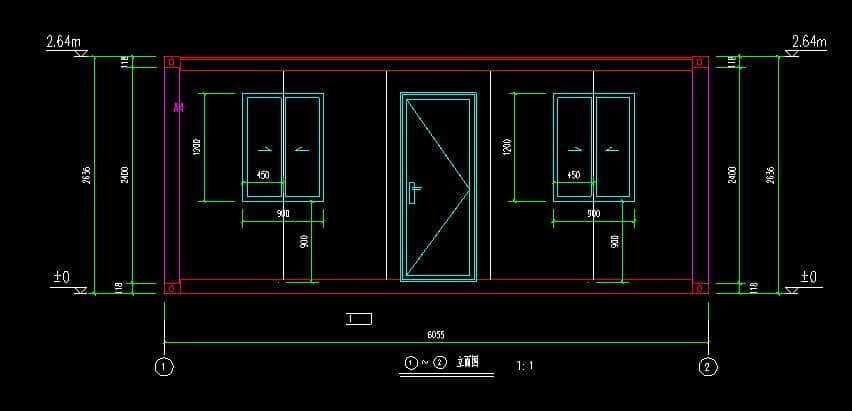 集装箱房屋立面设计图